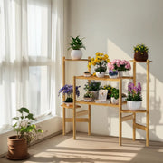 Bamboe Plantenstandaard Mamut - 6 laags - Plantenrek - Plantentafel - Voor binnen & buitengebruik - Bloempothouder