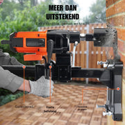 Kolomboormachine deluxe - 2500W 0-750 rpm - Tafelboormachine - Holle Langgatboormachine - Boormachine - voor Houtbewerking 26CM