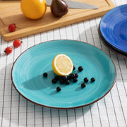 Celestia Serviesset - 16 delig - 4 persoons - Marine blauw - Dinerborden - Bordenset - Diepe borden - Ontbijtborden - Servies - Keukenservies