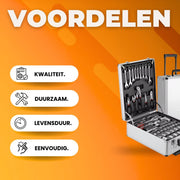 Gereedschapskoffer Fioren trolley gevuld - 799-delige - Sleutelset - Gereedschapset - Gereedschapskist - Gereedschapstrolley