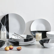 Sorella Rechthoekige bakken - 32 delig - Classy white - Dinerborden - Bordenset - Diepe borden - Ontbijtborden - Servies - Keukenservies