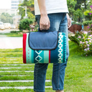 Picknickdeken - Picknickkleed - Strandlaken - Plaid - Voor Camping, Reizen & Outdoor Activiteiten - Waterdicht en Opvouwbaar met Handvat - Groot Formaat, Lichtgewicht - Groen - 300x300cm