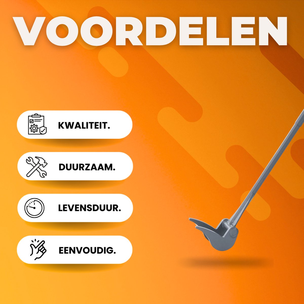 Palletbreker PRO - Pallet Buster - 137,2cm Lamellenheffer - Roughneck - Koevoet breekijzer Incl. Handschoenen - 907KG