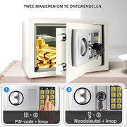 Luxe Brandwerende Kluis - 8,5L Digitale Beveiligingskluis Zyren - Geldkluis & Waardekist - Anti-Diefstal Beveiligingskluis voor Kantoor en Thuis