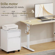 Elektrisch Sta-Bureau - Voor Thuis of Kantoor - In Hoogte Verstelbaar Ergonomisch Computerbureau met USB-Oplaadpoort en Geheugenfunctie - Color: 140x60cm Oak