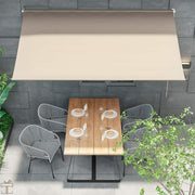 Happyment Zonneluifel deluxe - Handmatig - Luifel met steunpoten - Zonnescherm - Terras - Tuin of balkon - Beige - 300x180cm