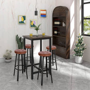 Barkruk Nori - Bruin - Met rugleuning - Barstoelen ergonomisch - Zithoogte 60-82cm - Set van 2 - Keuken en bar