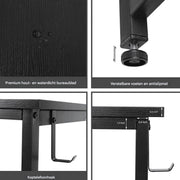 Bureau met open opbergplanken - Multifunctioneel schraagbureau voor thuiskantoor en studiowerkstation - Bruin - 120x60 cm