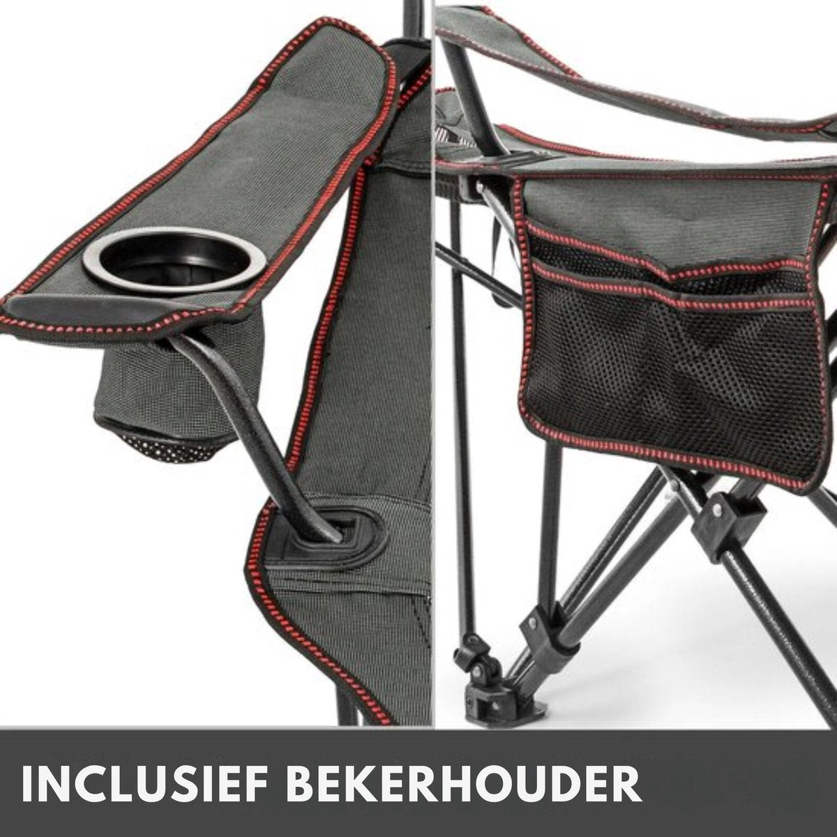Verstelbare rugleuning - Opvouwbare ligbed - Campingstoel - Ligstoel