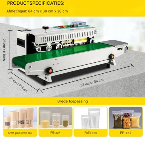 Automatische sealer PRO - Voedsel - Sluitmachine - Datum Coder - Voor Verpakking - Geneeskunde
