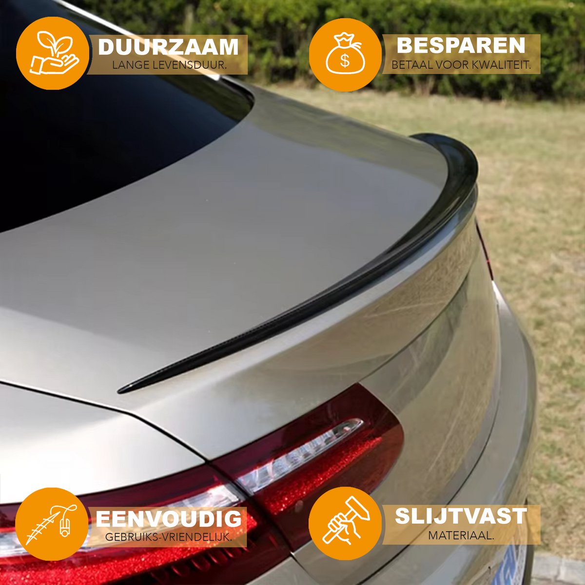 Kofferbak Lip Spoiler - AMG Stijl - Gloss Zwart - Voor Mercedes E-Klasse C238 Coupe 2-Deurs (2016-2024) - Auto Accessoire