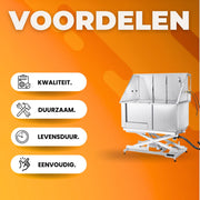 Hondenverzorgingskuip - 127cm - RVS Huisdierenbad - 150kg Capaciteit - Hondenwassysteem