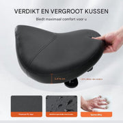 Zadelkruk op wielen - Ergonomische Kruk - Kapperskruk- Tabouret- In Hoogte Verstelbaar - PU Leer met Wielen- Zwart