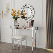 Consoletafel Teroni Opulence - Haltafel - Wandtafel - Zilver - Sidetable - 120cm