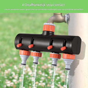 Tuinslangadapter Zyrell - Aansluit 4-set - Tuinspuit - Aansluitset - Slangsplitter met Klep voor Buitenirrigatie - Aluminiumlegering & ABS Connectoradapter