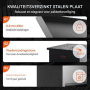 Anti-Diefstal Mailbox - Pakketbrievenbus - Muur Gemonteerd - Waterdicht - Zwart