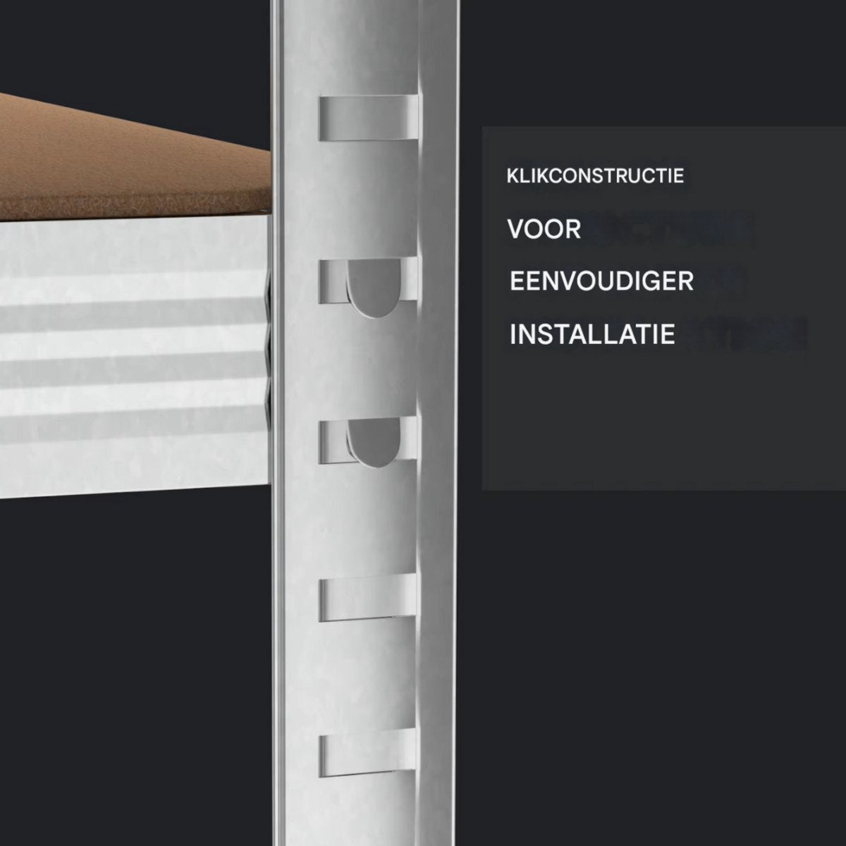 Rekken Tavien - Zware Industriële Metalen Planken - 5-Laags in Hoogte Verstelbaar voor Garage, Magazijn & Kantoor
