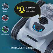 Robotic Zwembadstofzuiger - Zwembadrobot - Voor Muren en Vloeren tot 2200 sq.ft - 45.000 Pa Krachtige Zuigkracht & Wandklimfunctie - Seauto Crab Pro