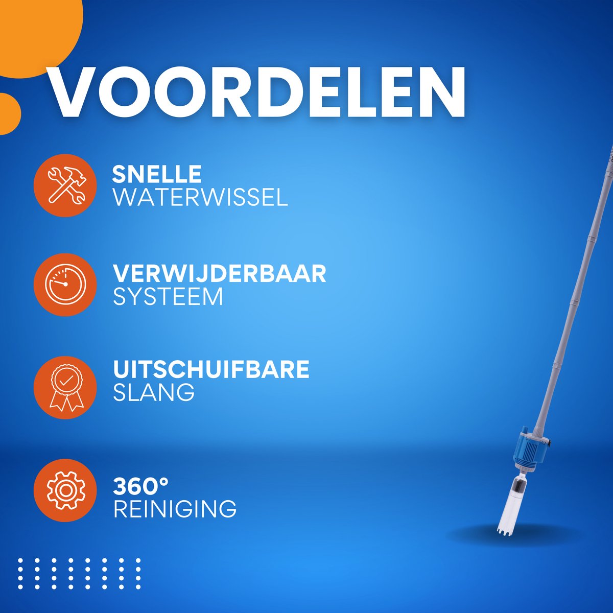 Aquarium stofzuiger - Algenschraper - Schoonmaaktool - Vacuüm-waterwisselaar - Voor Waterverversing & Bodemreiniging