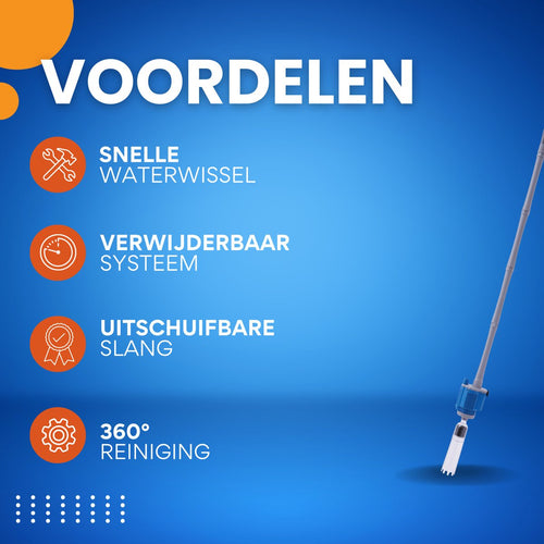 Aquarium stofzuiger - Algenschraper - Schoonmaaktool - Vacuüm-waterwisselaar - Voor Waterverversing & Bodemreiniging