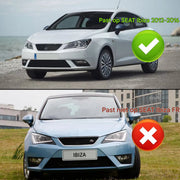 Voorbumper - Voor Seat Ibiza 2012-2016 - Auto accessoires - Mistlicht grille cover - Links en rechts - Zwart