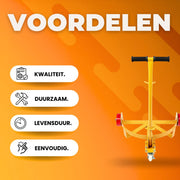 Vatenroller universeel - Ø620 mm - Olievat kar rollerVoor 250L Vaten - Tot 544 kg
