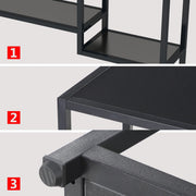 Console tafel Dolia - Zwart - Wandtafel - Sidetafel - Dressoir - Hout- Haltafel - Woonkamer of hal - 110cm