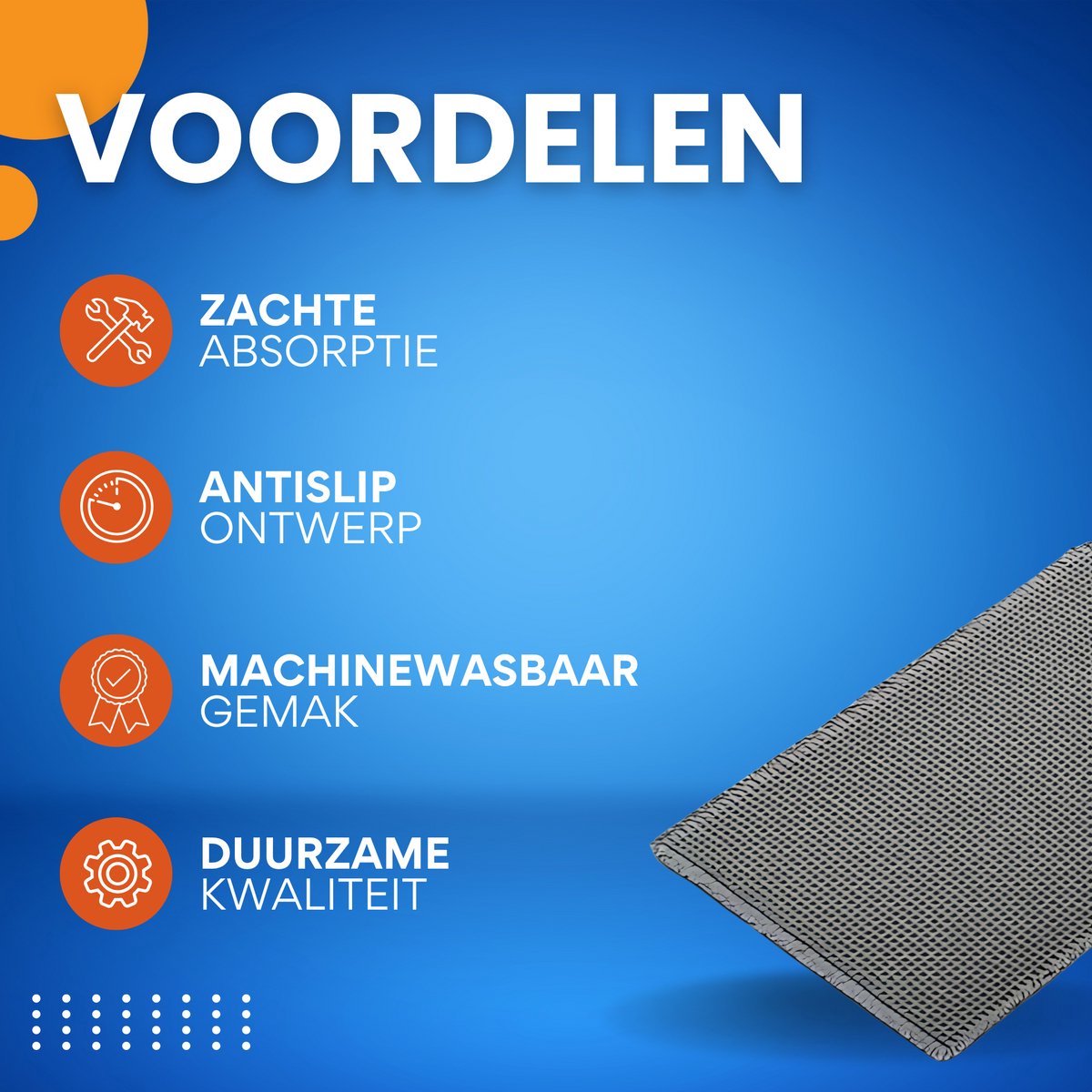 Badmat Fioren - Voor badkamer - Douchemat - Grijs - 60x90cm - Absorberend & antislip - Boho stijl