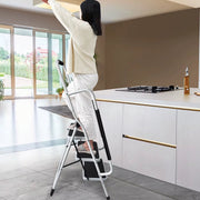 Opvouwbare Opstapkruk - 2-4 Stappen Ladder - Draagbare Trapladder - Antislip Voeten - Binnen & Buiten - Thuiskantoor