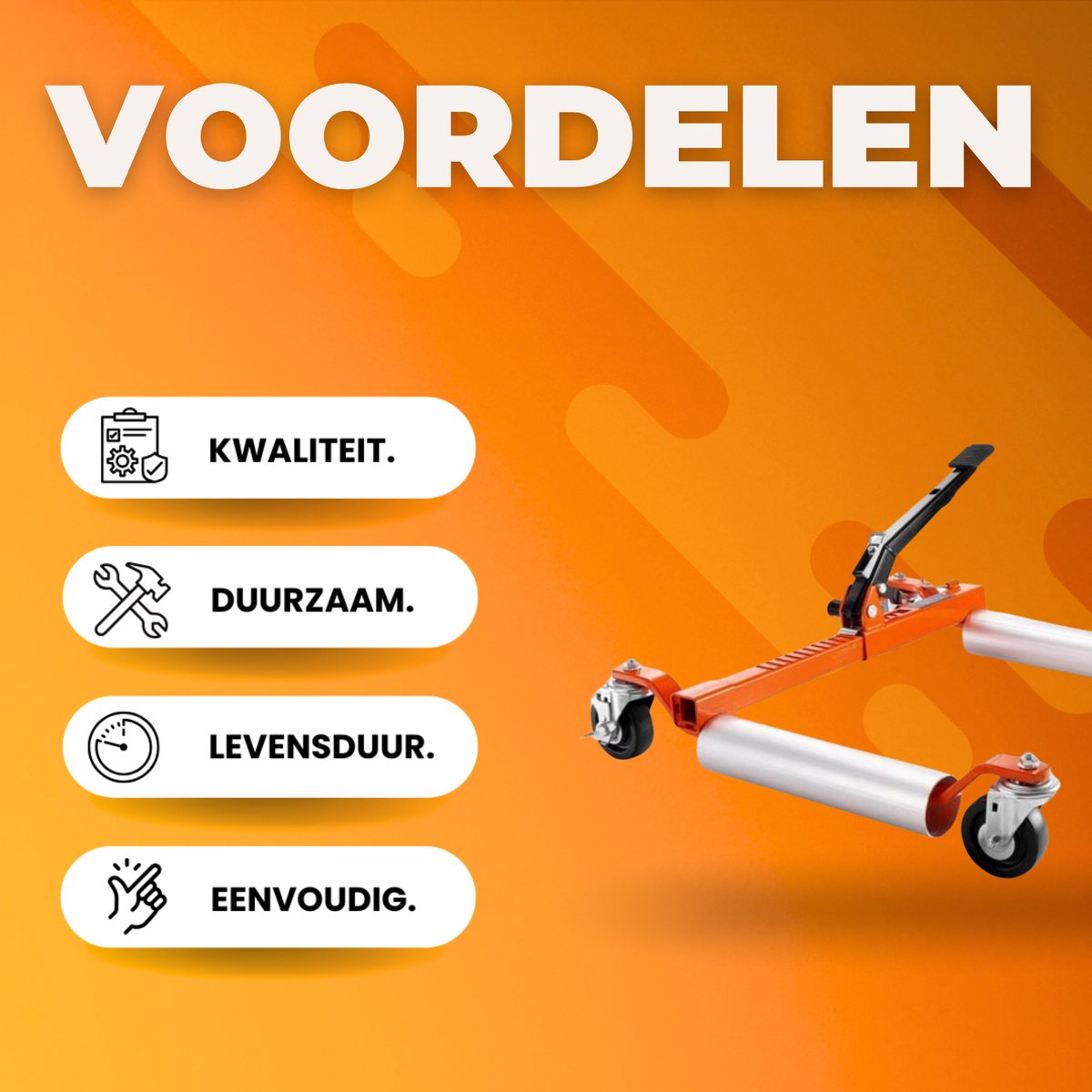 Draagbare Bandenwagen - Voor auto's, SUV's en meer = Dolly 680 kg - Bandenhouder 355 mm Breed
