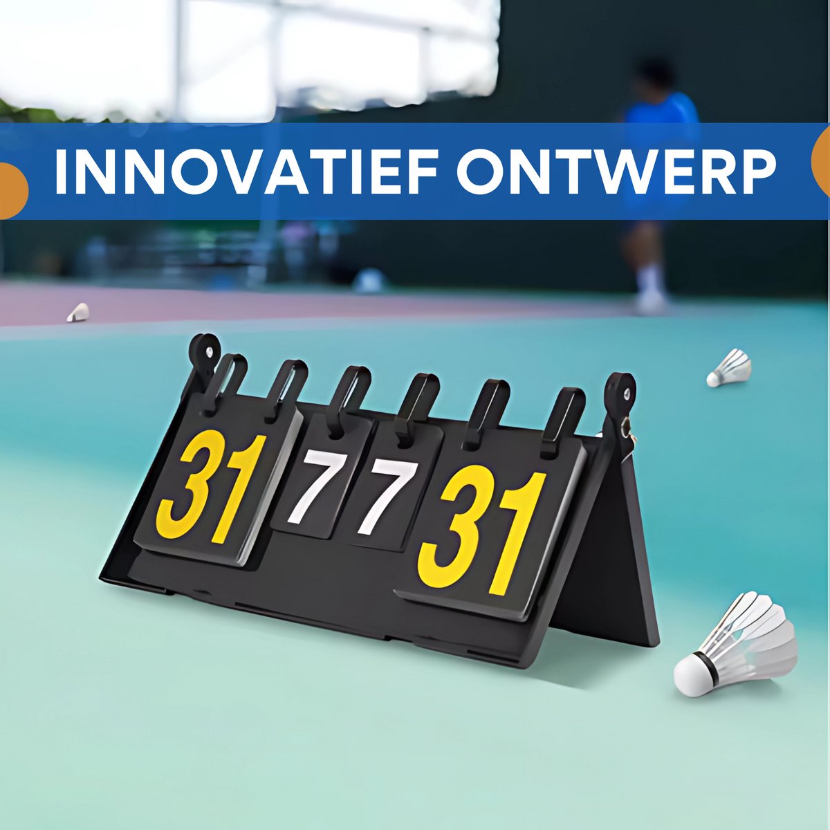 Sport Scorebord - Voor badminton, volleybal, tafeltennis, voetbal en boksen - Competitie sportscorebord - Draagbaar