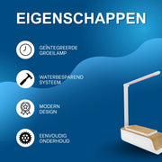 Hydrocultuur planten - Stekstation - Kweeksysteem - Voor thuis en keukenvensterbank - Wit