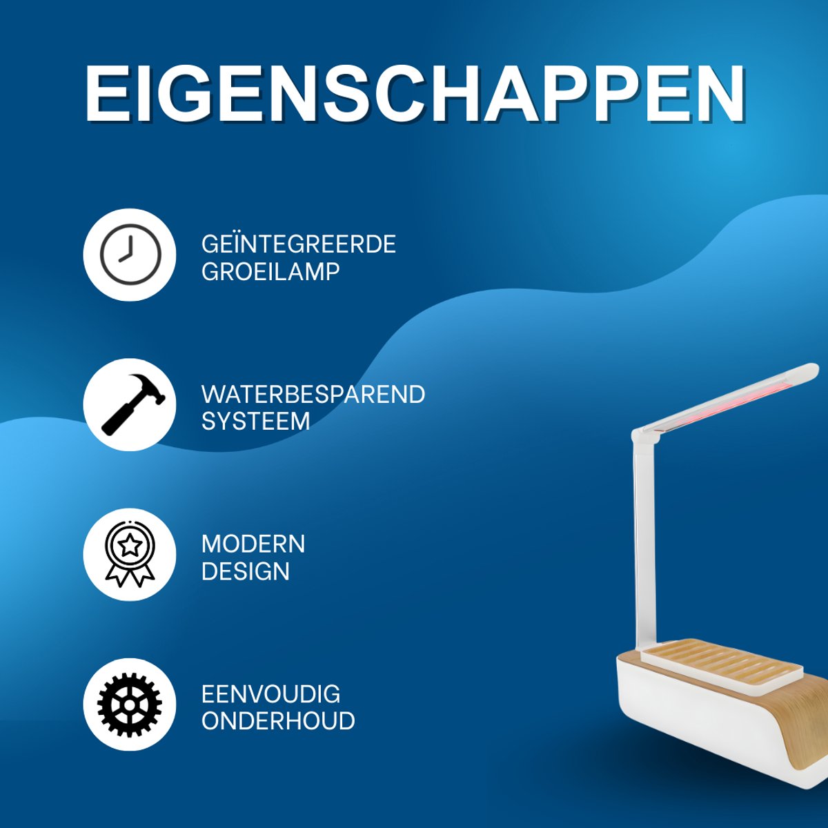 Hydrocultuur planten - Stekstation - Kweeksysteem - Voor thuis en keukenvensterbank - Wit