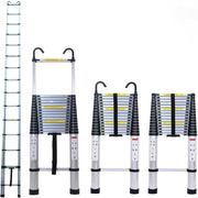 Telescopische Ladder met Haken - 5M - Multifunctionele Opvouwbare Aluminium Ladder - Verlengladder met Antislipvoeten