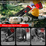 Compacte Draadloze Kettingzaag Zyren - 8 Inch Handheld Kettingzaag voor Houtzagen, Bomen Snoeien en Tuinwerk