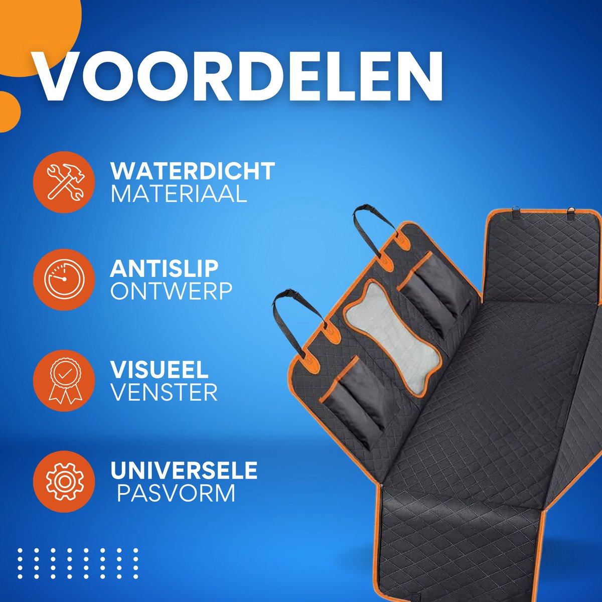 Hondendeken achterbank -Waterdicht - Autodeken - Hondenmand - Zetel - Wasbaar - Waterdichte - Bescherming - Zwart