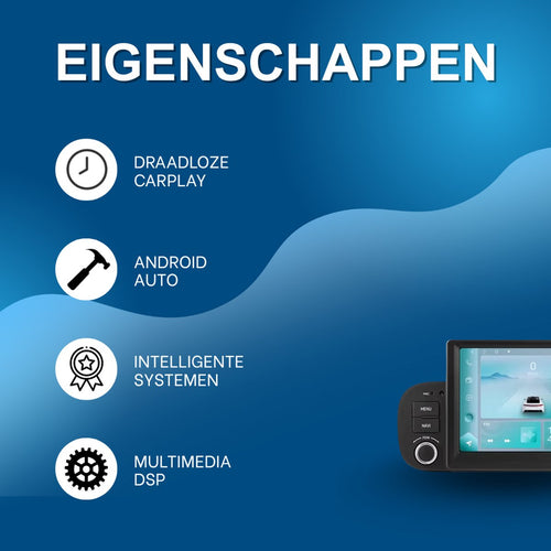 Autoradio met bluetooth - Carplay - Voor Fiat Panda (2013-2020) - Geschikt voor Apple en Android - Stereo - Navigatie - Navigatiesysteem auto - 1GB 32GB