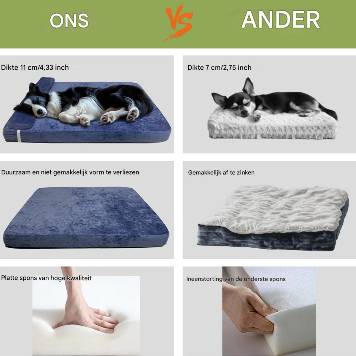 Hondenbank Diva - 135cm - Hondenbed - Hondensofa op poten - Hondenzetel - Comfort en zacht - Afneembaar kussen - Zacht
