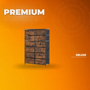 Dressoir kast - Industrieel - voor Woonkamer of slaapkamer met 12 Lades - Stof en stalen frame - Ladekast - Opbergkast