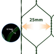 Tuinhek Hexagonaal Gevlochten - 25M x 100CM - PVC Gecoat Draadgaas - Sterke Omheining voor Tuin & Dieren