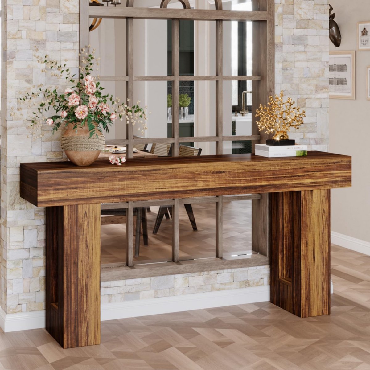 Moderne consoletafel - 35x160x85 cm - Wandtafel - Haltafel - Bruin