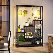 Plantenstandaard met 5 lagen - Plantenrek voor Binnen - 180cm - Plantenladder - Zwart