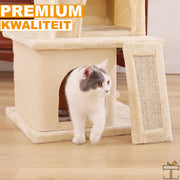 Happyment® Luxe Krabpaal voor Katten - Creme - Zachte Kattenmand hangmat - Kattenspeelgoed - Geschikt voor kleine kittens - 127 CM