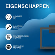 Handdoekstangset - Handdoekrek - Handdoekhouder - Badkameraccessoires - Voor Wandmontage in Badkamer - Zwart