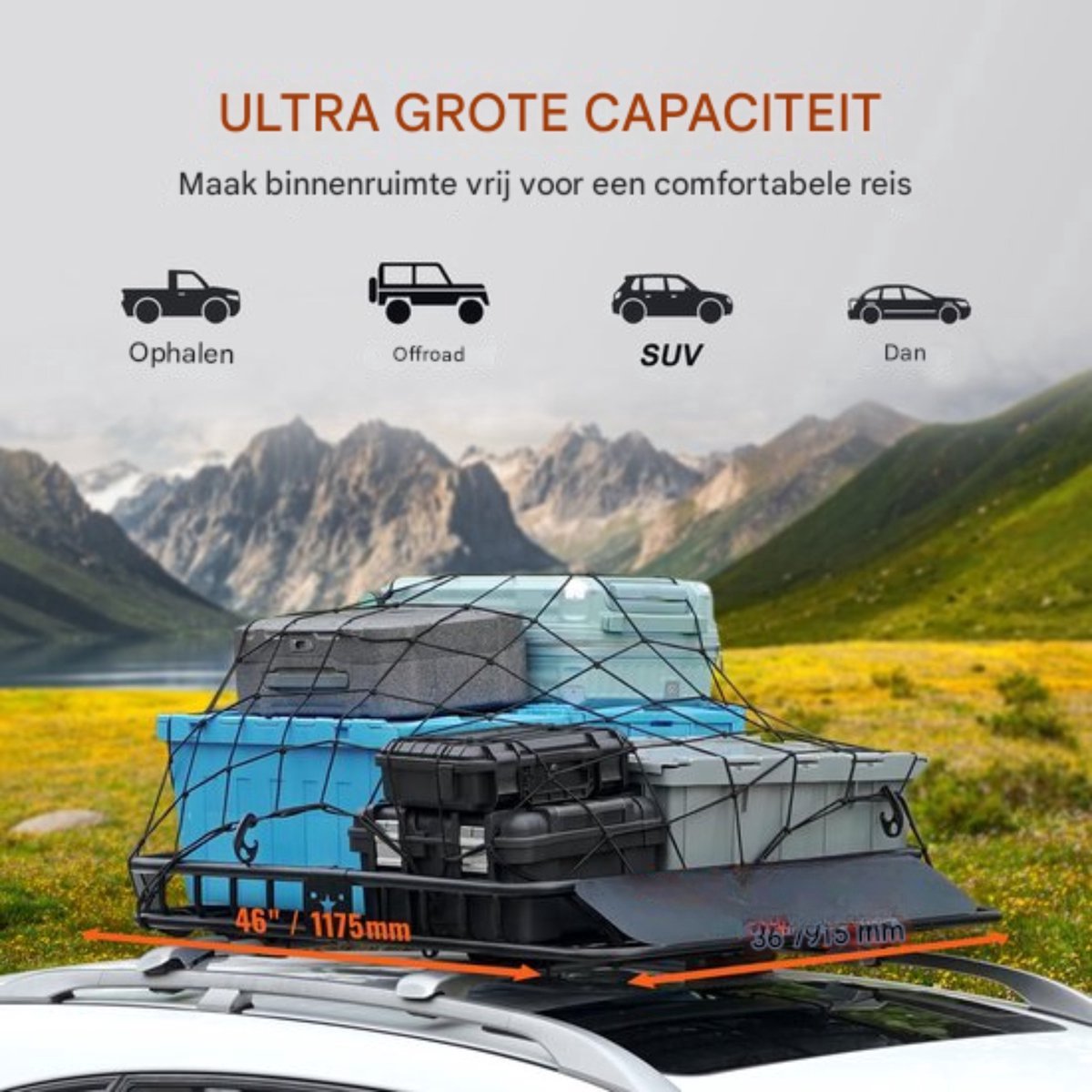 Happyment Dakdragers universeel - Verstelbare lengte - Aluminium - Geschikt Voor bagagerek