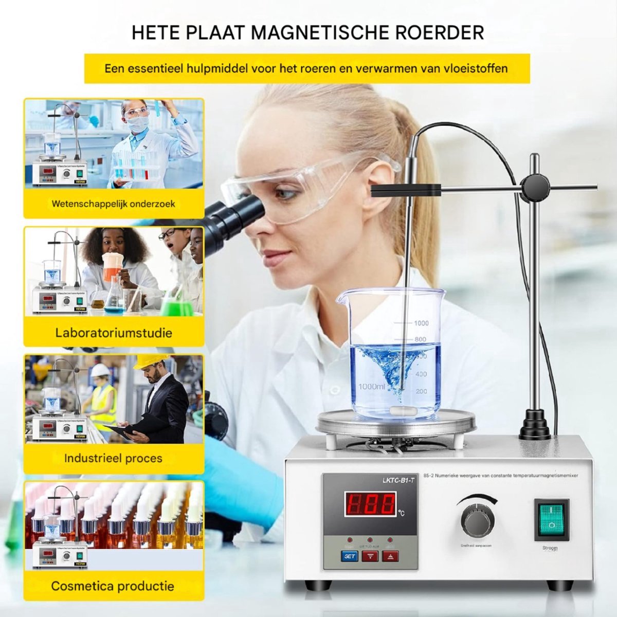 Magneetroerder met verwarmingsplaat - Magneetroerder - Magnetische Agitador