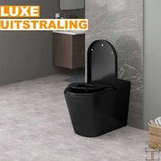 Happyment WC verkleiner - 2 in 1 - Universeel - Zwart - Automatische softclose - Toiletbrillen - WC Bril deksel - Toilettrainer