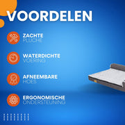 Hondenbed Noire - L-vormig - Hondenbank - Hondensofa op poten - Hondenzetel - Comfort en zacht - Afneembaar kussen - Zacht - 100cm