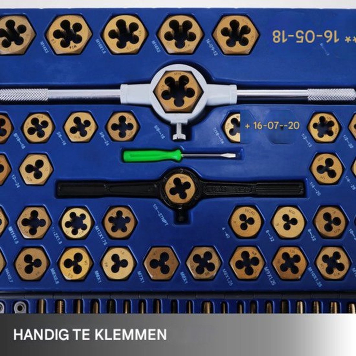 Tappen Set - Blauw - 86 Stuks - Inclusief Tappendoos