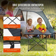 Campingtafel - Opvouwbare picknicktafel - 66KG draagvermogen - Voor 4 personen